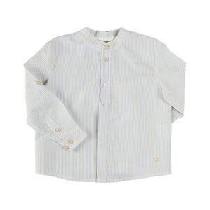 Pepa London Girls Stafford Striped Mao Collar Shirt, Yellow